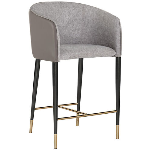 Asher 37.75 inch Flint Grey / Napa Taupe Counter Stool